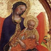 Gentile da  Fabriano Details of Madonna and child,with sts.lawrence and julian painting